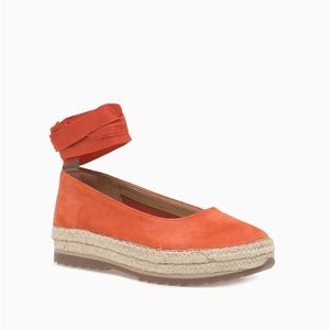 Naturalizer Women's Orange Impress Ankle Strap Platform Espadrille